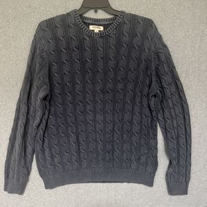 Goodthreads Mens Big & Tall Fisherman Cable Knit Sweater 3XL 100% Cotton Preppy